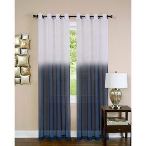 Achim Home Furnishing: Essence Blue Fade Modern Window Curtain Panel : 52" x